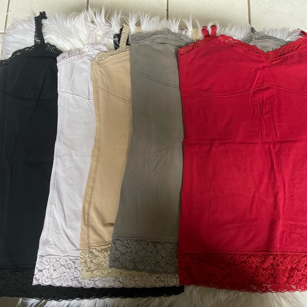 5 women’s Camisoles cotton Small/Medium